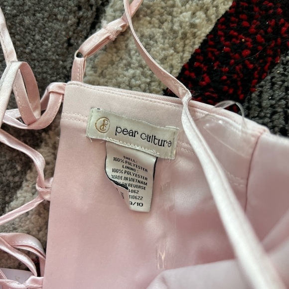 Pear Culture Sweetheart Neck Rose Waist Corkscrew Tulle Dress - Picture 5 of 8